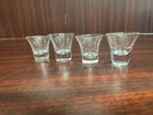 Vintage Short Petite Communion Sacrement Wine Glass Cup Flared Top Lot Of 4