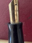 Vintage Waterman Ideal Fountain Pen 14k Gold Account Nib Gold Tone Top Black 