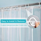 Heavy Duty Clear Shower Curtain Liner With 5 Magnet Weights  Waterproof Pvc-free