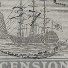 Ascension 1924 2d Badge With  broken Mainmast  Variety Sg13a Fine Used Cat  300