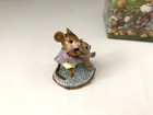 Wee Forest Folk M-375  Dancing Bear  Lavender yellow  Retired     Pristine W box