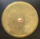 Vintage Brass Round Tray With Pierced Sides