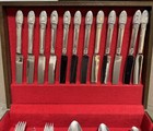 1847 Rogers Bros Vintage Silver Plate 95-pc First Love Flatware Set For 12