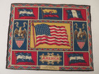 Large Antique Cigarette Tobacco Flannel Felt Advertising American Flag America