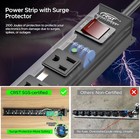 8 Outlet Heavy Duty Power Strip Surge Protector 2100j 6ft Cord   15a Breaker