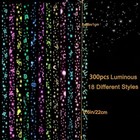 300 Sheets Luminous Origami Star Paper Strips 18 Different Styles Multicolor 
