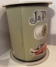 Vintage 2006 J p Coats Sewing Thread Metal Spool Shaped Tin 8  Tall