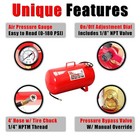 Big Red Torin Portable Horizontal Air Tank With 50  Hose 11 Gallons  T88011-1