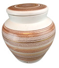 Signed Sascha Brastoff Pottery California Usa Covered Lidded Jar Urn