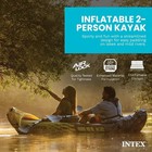 Explorer K2 Inflatable Kayak Set  Includes Deluxe 86in Aluminum Oars And