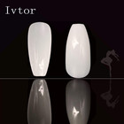 600pcs Nature Ballerina Fake Nails Coffin Full Cover Acrylic False Nails10 Sizes