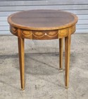 Baker Federal Style Inlaid Mahogany Round Side Table