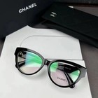 Chanel Eyeglasses Glasses Ch3436 Polished Black Heart Logo 55-16-140 W case