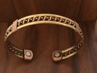Copper Two Tone Magnetic Bracelet Arthritis Therapy Energy Cuff Bangle Trendy
