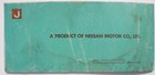 1976 Nissan Datson Original Guarantee Service Booklet Operator Owners Manual 