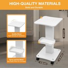 Salon Trolley Pedestal Rolling Cart White Barber Spa Beauty Tool Cart 132 Lb