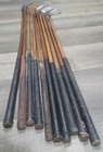 10 Antique Vintage 1910 To 1930 Scottish Made Hickory Wood Shaft Golf Clubs