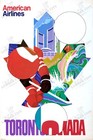 Vintage 1967 Toronto Canada American Airlines Travel Poster Wall Art Print