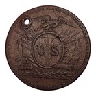 Epic 1864 Abraham Lincoln Copper Campaign Medal   Token Holed