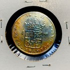 1973 Sweden 1 Krona Gustaf Vi - Bu - Toned Coin