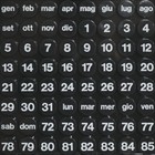 Space Age Bubble Calendar Wall Ball Euroway Torino 1972 Black White