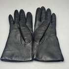 Gloves Womens Size 8 Black Leather 100  Cashmere Lined Warm Winter