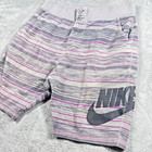 Nike Fc Squad Soccer Knit Shorts Mens Xl Striped Lounge Big Swoosh