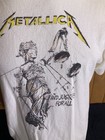 Metallica    and Justice For All Original White Men s T-shirt Size M Rock   Pop