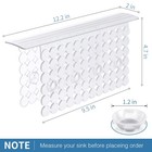 Bligli Plastic Sink Saddle  Divider Mat With Strong 1 Pack  Clear