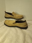 Size-9 Crocs Walu Slip On Casual Loafers Canvas Khaki Tan Mens Shoes 