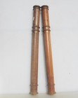 Victorian Carved Wooden Columns Old Wood Mounts Antique Vintage Legs 26 h