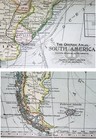 1914 Antique Dated Map Of South America   Argentina Chile Colombia Peru Brazil