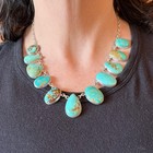 Sterling Silver Southwestern Style Royston Turquoise 19  Necklace For Women