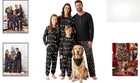 Elegant Family Christmas Pajamas Set With Santa Claus   Christmas Lights  Small