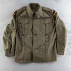 Vintage 80s German Military Field Jacket Mens Large Green Wool Bundeswehr Coat