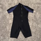 Neosport Black blue Men s Large Shorty Wetsuit Short Sleeve Back Zipper