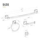 4 Pcs Bathroom Hardware Accessories Set Towel Bar Set Matte Black 24  Towel Bar