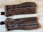 Perris Ladies Tall Brown Suede Leather Half Chaps For Horseback Riding Size M