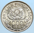 1913 Brazil Stars And Liberty Silver Genuine 1000 Reis Old Brazilian Coin I96843