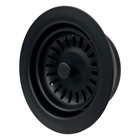 Sinksense 3 5 In  Disposal Flange Drain With Stopper In Matte Black