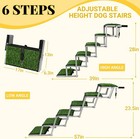 Dog Stairs For Car Suv Trucks    portable Folding Ramps Steps With Non-slip Grass
