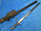 Original Ww2 M1871 87 Italian Vetterli Bayonet And Scabbard With Rare Dual Frog