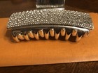   Fabulous  Sparkle Silver Tone  Light Plastic Hair Claw Clip  Unique One  New 