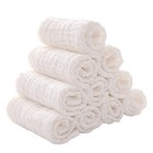 Baby Muslin Washcloths -6 Layer Soft Absorbent Face Towel - Natural Newborn W   