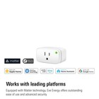 Eve Energy Smart Plug Voice Control Matter Enabled Home Automation White