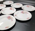 Lot Of 8 Vintage Yamatsu Porcelain Small Plates 7  Diameter Floral Pattern