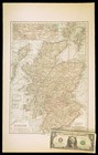 Vintage Map Of Scotland Wall Art Edinburgh Glasgow Railroads Steamship Lines