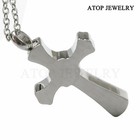 Cross Cremation Jewelry Pendant Keepsake Ashes Memorial Urn Necklace With Tool