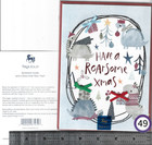 C - 1   Papyrus     Embellished Christmas  Card With Matching  Envelope