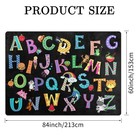 Abc Alphabet Rug  Classroom Playmat Rugs - 5x7 Ft Kids Carpet With Rubber Bac   